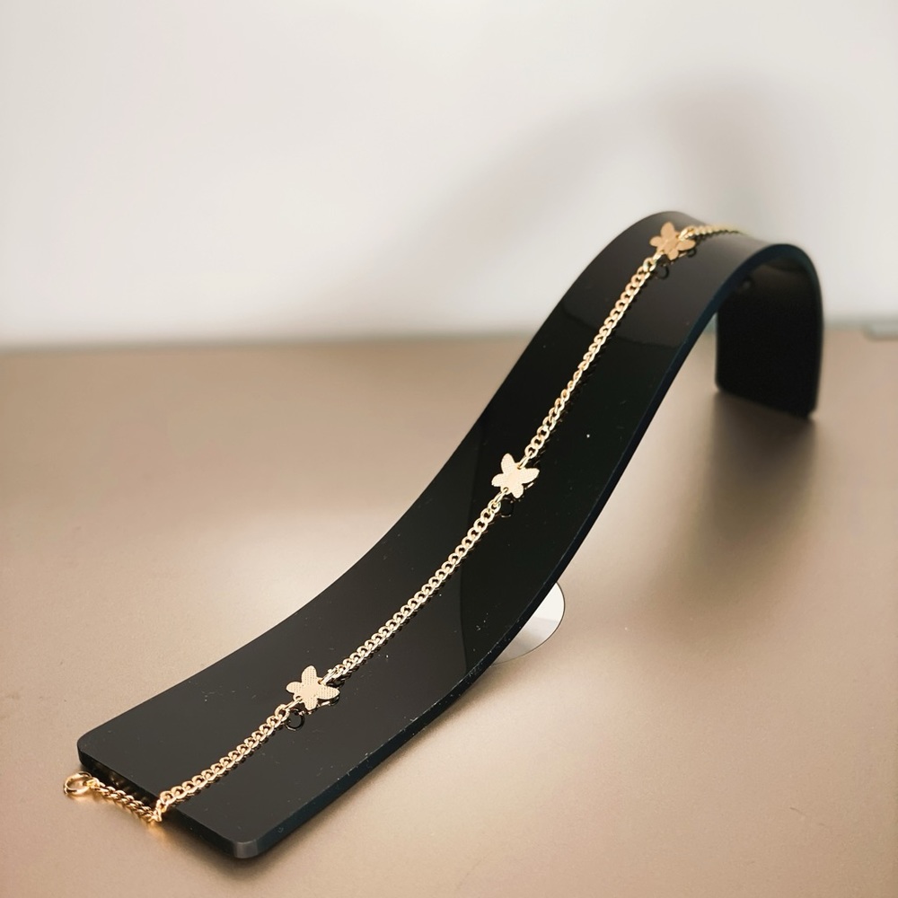 Semi-Fine 18k Gold filled butterfly anklet